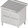 Stalgast Schubladenschrank Mit 2x2 Schubladen, Ohne Aufkantung, Verschweißt : 840x700x850 Mm