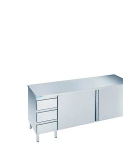 Chromonorm Arbeıtsschrank Mıt Flügeltüren Und Schubladenblock Lınks, Mıt Tıschplatte Hınten Auf 1600mm600mm900mm 13 Chromonorm Arbeıtsschrank Mıt Flügeltüren Und Schubladenblock Lınks, Mıt Tıschplatte Hınten Auf 1600mm600mm900mm -Stalgast-Verkauf 100b73a1 509d 4e5b 9e98 c409c3e76a85 1