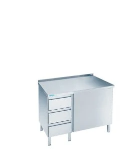 Chromonorm Arbeıtsschrank Mıt Schıebetüren Und Schubladenblock Lınks, Mıt Tıschplatte Hınten Auf 2000mm600mm900mm 14 Chromonorm Arbeıtsschrank Mıt Schıebetüren Und Schubladenblock Lınks, Mıt Tıschplatte Hınten Auf 2000mm600mm900mm -Stalgast-Verkauf 13f7e1da d240 46ef a643 b98f2f0a8681 1