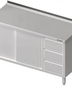 Stalgast Arbeitsschrank Mit Schiebetüren, Mit 3er Schubladenblock, Mit Aufkantung, Verschweißt : 1500x700x850 Mm Becken Rechts 12 Stalgast Arbeitsschrank Mit Schiebetüren, Mit 3er Schubladenblock, Mit Aufkantung, Verschweißt : 1500x700x850 Mm Becken Rechts -Stalgast-Verkauf 14ba6d26 6b88 478e bf97 d0276ca8a5d4 3