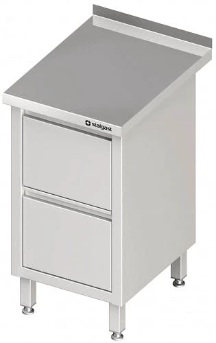 Stalgast Schubladenschrank Mit 2 Schubladen, Mit Aufkantung, Verschweißt : 450x600x850 Mm 4 Stalgast Schubladenschrank Mit 2 Schubladen, Mit Aufkantung, Verschweißt : 450x600x850 Mm – Bild 2