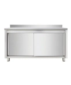 Skyrainbow Arbeitsschrank Aus Edelstahl, Mit Aufkantung, 120 X 60