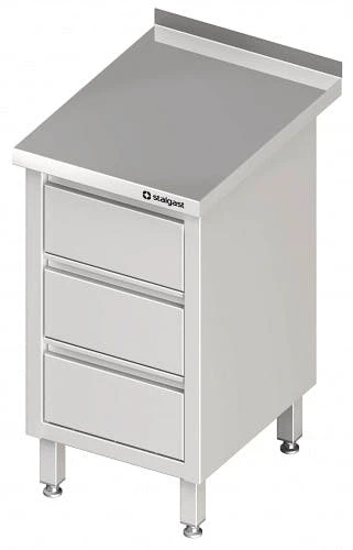 Stalgast Schubladenschrank Mit 3 Schubladen, Mit Aufkantung, Verschweißt : 450x700x850 Mm 3 Stalgast Schubladenschrank Mit 3 Schubladen, Mit Aufkantung, Verschweißt : 450x700x850 Mm