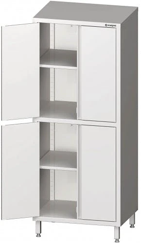 Stalgast Durchreiche-Hochschrank Mit Flügeltüren, Mit Zwei Schrankräumen, Verschweißt : 800x500x2000 Mm 4 Stalgast Durchreiche-Hochschrank Mit Flügeltüren, Mit Zwei Schrankräumen, Verschweißt : 800x500x2000 Mm – Bild 2