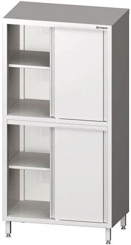 Stalgast Hochschrank Mit Schiebetüren, Mit Zwei Schrankräumen, Verschweißt : 1000x600x2000 Mm 3 Stalgast Hochschrank Mit Schiebetüren, Mit Zwei Schrankräumen, Verschweißt : 1000x600x2000 Mm