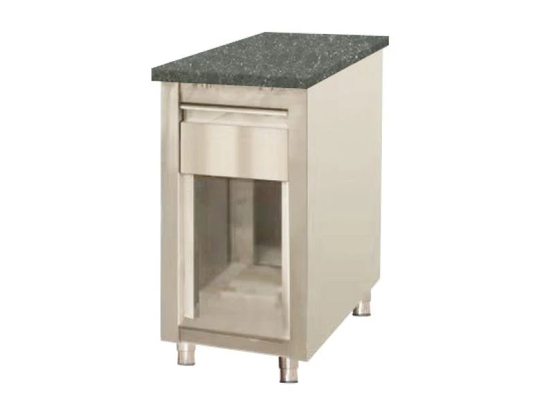 Skyrainbow Kassentisch Aus Edelstahl Mit Granit Und Holzverkleidung, 60 X 82 6 Skyrainbow Kassentisch Aus Edelstahl Mit Granit Und Holzverkleidung, 60 X 82 – Bild 4