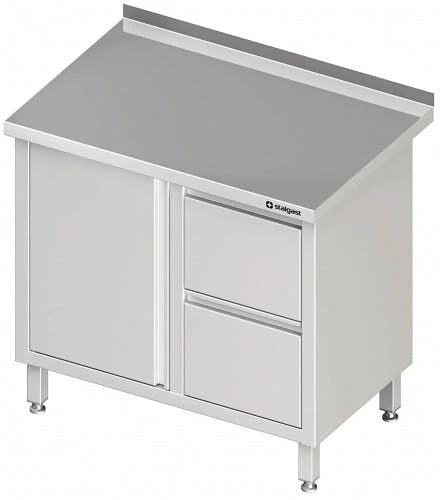 Stalgast Arbeitsschrank Mit Flügeltür, Mit 2er Schubladenblock, Ohne Aufkantung, Verschweißt : 1200x600x850 Mm Becken Rechts 8 Stalgast Arbeitsschrank Mit Flügeltür, Mit 2er Schubladenblock, Ohne Aufkantung, Verschweißt : 1200x600x850 Mm Becken Rechts – Bild 6