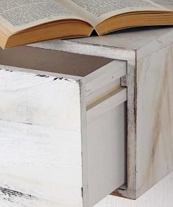 Null Wandregal HWC-C55, Schubladen-Regal, Shabby-Look Vintage, 21x46x30cm ~ Weiß -Stalgast-Verkauf 3687cfae 29a9 4e52 9da8 b28d4f2aadaf