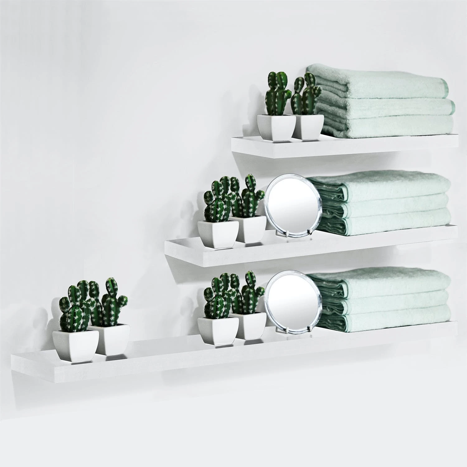 Null Schweberegal 80x23,5x3,8cm MDF - Weiss 9 Null Schweberegal 80x23,5x3,8cm MDF - Weiss – Bild 7