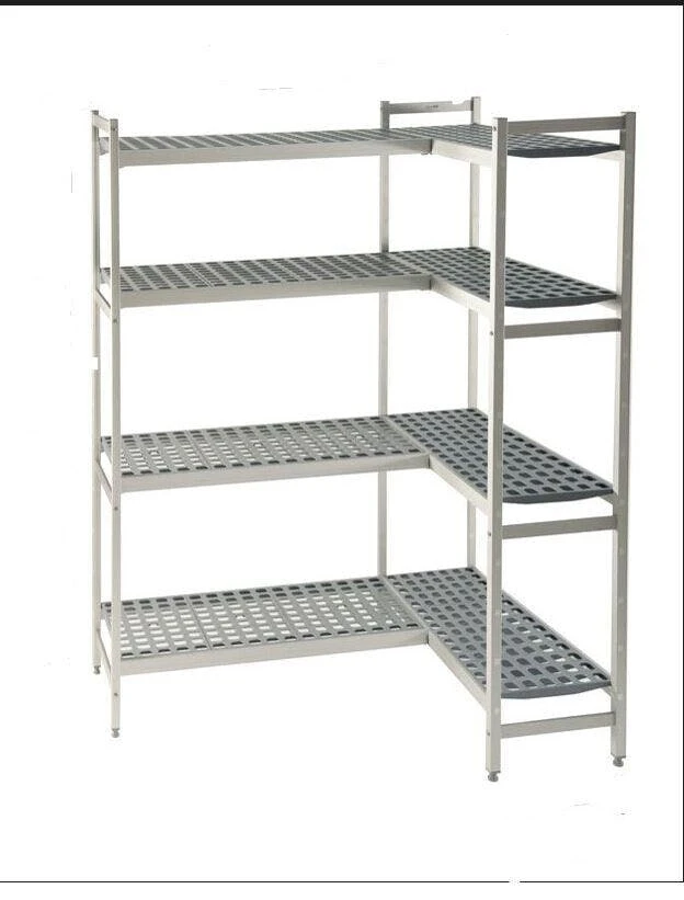 Null Gastro Edelstahl Kühlzellenregal, Regal, Lagerregal 1810x370x1680+1769x370x1680mm 11 Positionen 4 Null Gastro Edelstahl Kühlzellenregal, Regal, Lagerregal 1810x370x1680+1769x370x1680mm 11 Positionen – Bild 2