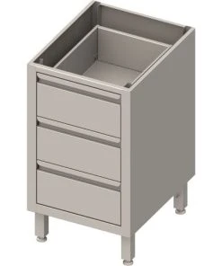 Stalgast Unterschrank Boxversion Mit Drei Schubladen, Verschweißt : 450x540x810 Mm