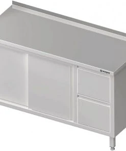 Stalgast Arbeitsschrank Mit Schiebetüren, Mit 2er Schubladenblock, Ohne Aufkantung, Verschweißt : 1200x700x850 Mm Links 13 Stalgast Arbeitsschrank Mit Schiebetüren, Mit 2er Schubladenblock, Ohne Aufkantung, Verschweißt : 1200x700x850 Mm Links -Stalgast-Verkauf 45110af0 eb41 4e7c 8989 de889ea6009f 1