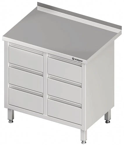 Stalgast Schubladenschrank Mit 2 Schubladen, Mit Aufkantung, Verschweißt : 450x600x850 Mm 9 Stalgast Schubladenschrank Mit 2 Schubladen, Mit Aufkantung, Verschweißt : 450x600x850 Mm – Bild 7