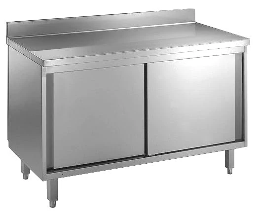 Stalgast Edelstahl Arbeitsschrank Mit 2 Schiebetüren Und Aufkantung, Höhenverstellbarer Einlegeboden, 1200 X 700 X 850 Mm (BxTxH) 9 Stalgast Edelstahl Arbeitsschrank Mit 2 Schiebetüren Und Aufkantung, Höhenverstellbarer Einlegeboden, 1200 X 700 X 850 Mm (BxTxH) – Bild 7