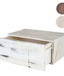 Null Wandregal HWC-C55, Schubladen-Regal, Shabby-Look Vintage, 21x46x30cm ~ Weiß -Stalgast-Verkauf 5f6e1ea9 fc6e 4d7c bf6e 7295ed218ad8