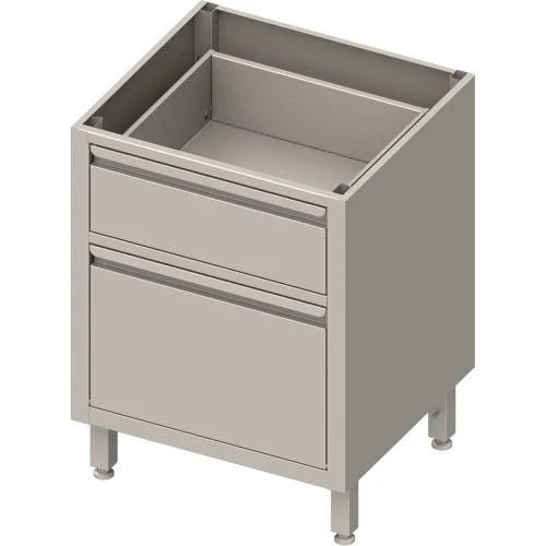 Stalgast Unterschrank Boxversion Mit Zwei Unterschiedlichen Schubladen, Verschweißt : 450x640x810 Mm 5 Stalgast Unterschrank Boxversion Mit Zwei Unterschiedlichen Schubladen, Verschweißt : 450x640x810 Mm – Bild 3