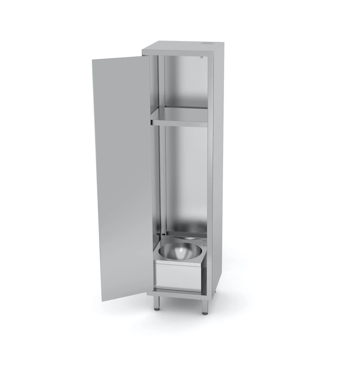 Null Edelstahl Gastro-Ordnungsschrank Mit Waschbecken & Scharniertür | AISI 430 Qualität |HxBxT 180x50x50 3 Null Edelstahl Gastro-Ordnungsschrank Mit Waschbecken & Scharniertür | AISI 430 Qualität |HxBxT 180x50x50