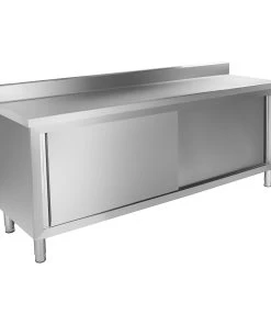 Royal-catering Royal Catering Arbeitsschrank - 200 X 60 Cm - Aufkantung - Tragkraft 160 Kg