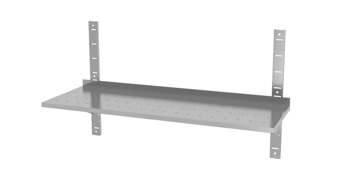 Null Edelstahl Gastro-Wandboard Verstellbar & Perforiert | AISI 430 Qualität | HxBxT 60x70x40 3 Null Edelstahl Gastro-Wandboard Verstellbar & Perforiert | AISI 430 Qualität | HxBxT 60x70x40