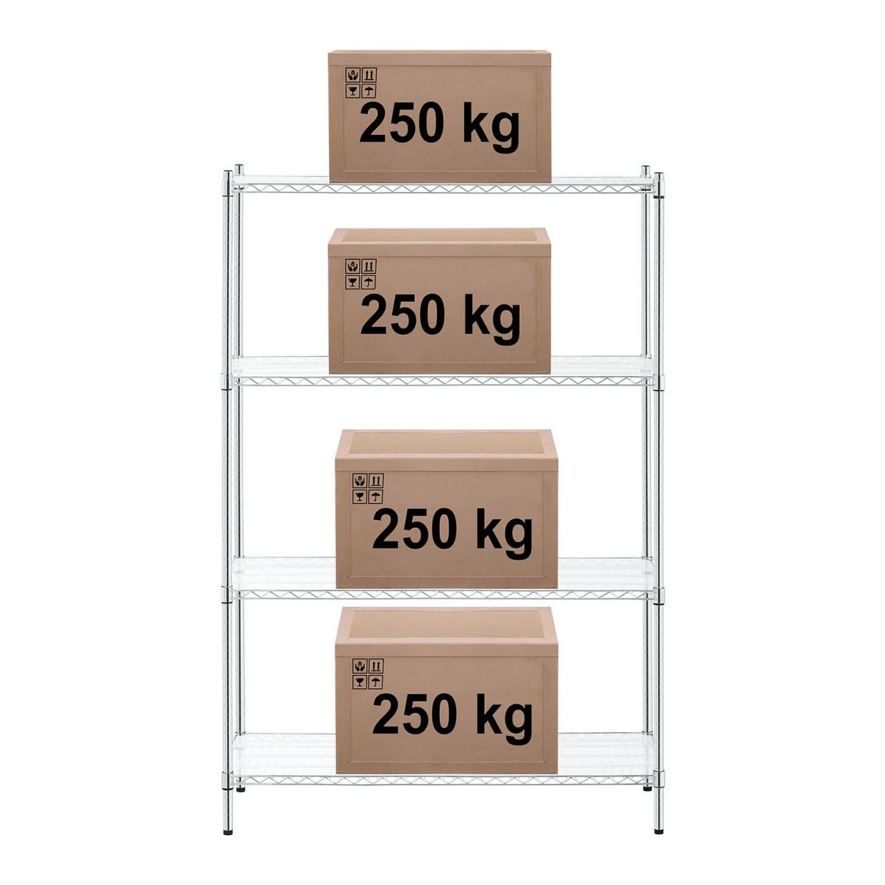 Royal-catering Royal Catering Metallregal - 120 X 45 X 180 Cm - 1.000 Kg - Mit Matten 8 Royal-catering Royal Catering Metallregal - 120 X 45 X 180 Cm - 1.000 Kg - Mit Matten – Bild 6