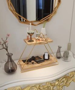 Null Arbeitsplatte Regal Aus Holz Und Metall Gold Mit 2 Ablagen, Badregal, Holzregal, Regalbrett Organizer Und Aufbewahrung Für Badezimmer Wohnzimmer Küche 11 Null Arbeitsplatte Regal Aus Holz Und Metall Gold Mit 2 Ablagen, Badregal, Holzregal, Regalbrett Organizer Und Aufbewahrung Für Badezimmer Wohnzimmer Küche -Stalgast-Verkauf 81481abb 3183 4709 b3f3 7d2261038fe8