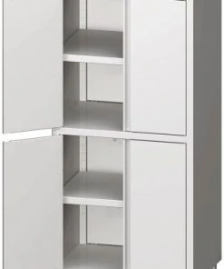 Stalgast Hochschrank Mit Flügeltüren, Mit Zwei Schrankräumen, Verschweißt : 1200x500x1800 Mm
