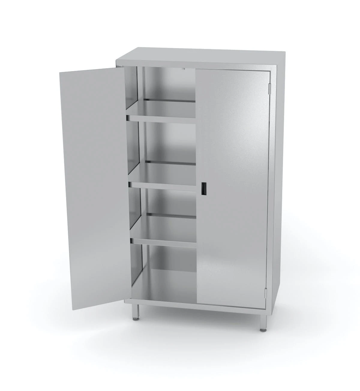 Null Edelstahl Gastro-Vorratsschrank Mit Trennwand Und Scharniertüren | AISI 430 Qualität | HxBxT 200x90x60 5 Null Edelstahl Gastro-Vorratsschrank Mit Trennwand Und Scharniertüren | AISI 430 Qualität | HxBxT 200x90x60 – Bild 3