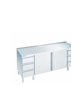 Chromonorm Arbeıtsschrank Mıt Flügeltüren Und Schubladenblock Lınks, Mıt Tıschplatte Hınten Auf 1000mm600mm900mm 14 Chromonorm Arbeıtsschrank Mıt Flügeltüren Und Schubladenblock Lınks, Mıt Tıschplatte Hınten Auf 1000mm600mm900mm -Stalgast-Verkauf 8c29f512 7adf 4f98 8f9f 4b105071bbc2