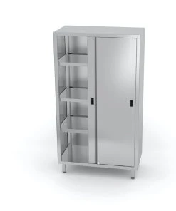Null Edelstahl Gastro-Vorratsschrank Mit Schiebetüren | AISI 430 Qualität | HxBxT 200x80x70 -Stalgast-Verkauf 8df38f14 7911 441c 8247 6c91d0d957aa