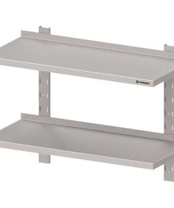 Stalgast Edelstahl Doppel-Wandbord Mit Konsolen Und Wandschienen 1200x300x660 Mm, Höhenverstellbar, Verschweißt -Stalgast-Verkauf 98c6974a 33f6 4708 a54c 69ed54b19258 2