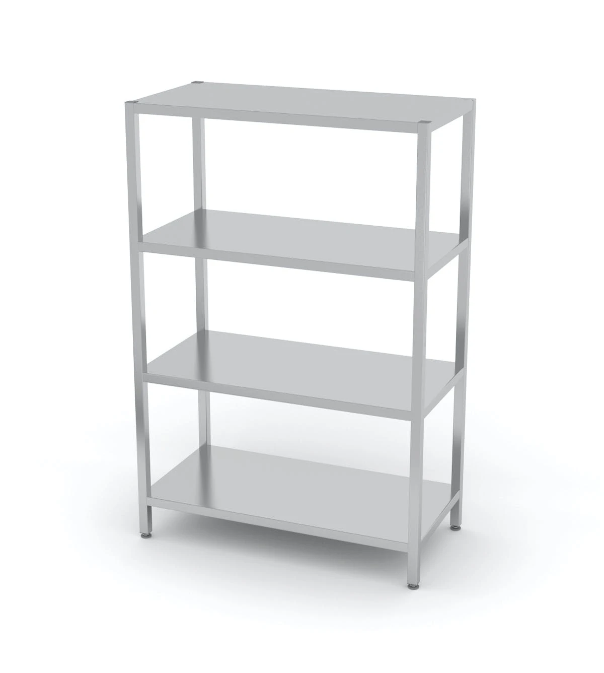 Null Edelstahl Gastro-Lagerregal Mit 4 Ablagefächern | AISI 430 Qualität | HxBxT 180x130x40 9 Null Edelstahl Gastro-Lagerregal Mit 4 Ablagefächern | AISI 430 Qualität | HxBxT 180x130x40 – Bild 7