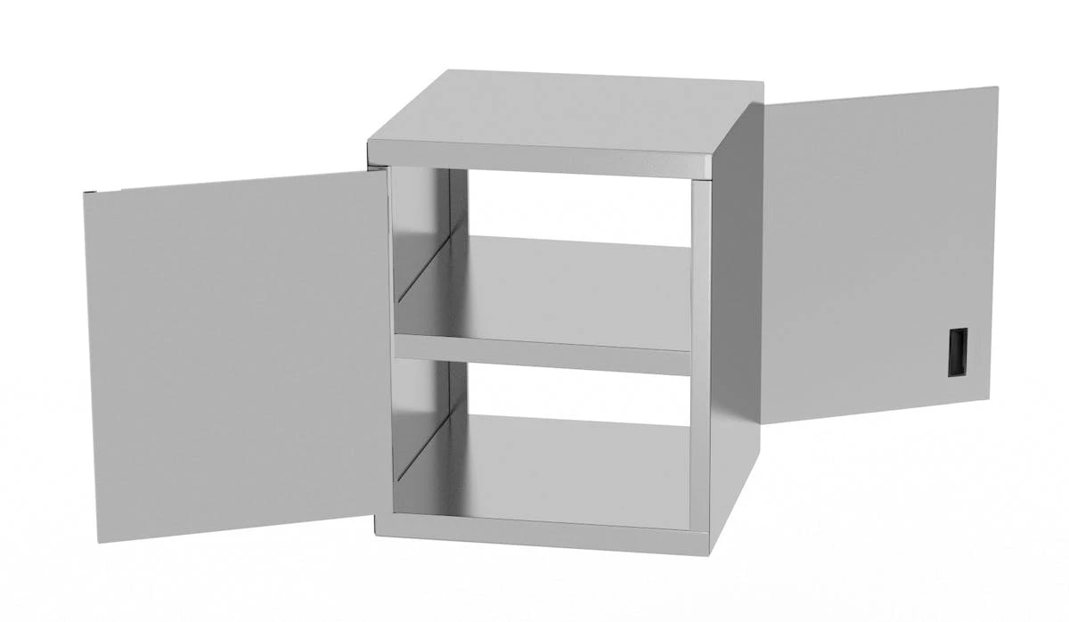 Null Edelstahl Gastro-Hängeschrank (offen) 2-4 Scharniertüren | AISI 430 Qualität | HxBxT 60x100x30 3 Null Edelstahl Gastro-Hängeschrank (offen) 2-4 Scharniertüren | AISI 430 Qualität | HxBxT 60x100x30