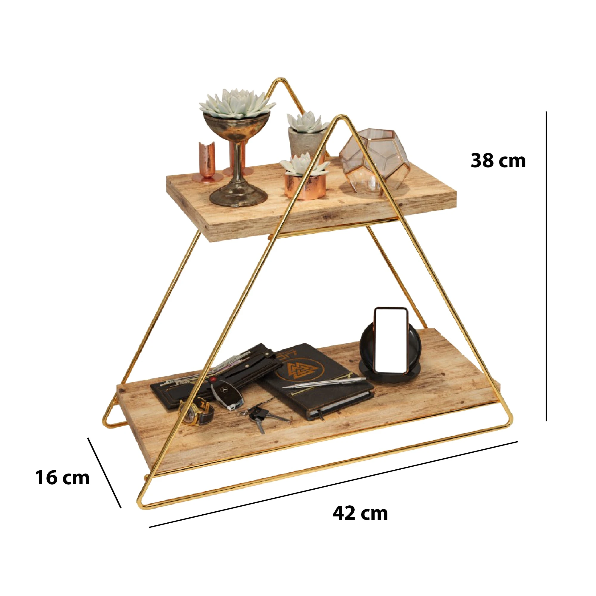 Null Arbeitsplatte Regal Aus Holz Und Metall Gold Mit 2 Ablagen, Badregal, Holzregal, Regalbrett Organizer Und Aufbewahrung Für Badezimmer Wohnzimmer Küche 4 Null Arbeitsplatte Regal Aus Holz Und Metall Gold Mit 2 Ablagen, Badregal, Holzregal, Regalbrett Organizer Und Aufbewahrung Für Badezimmer Wohnzimmer Küche – Bild 2