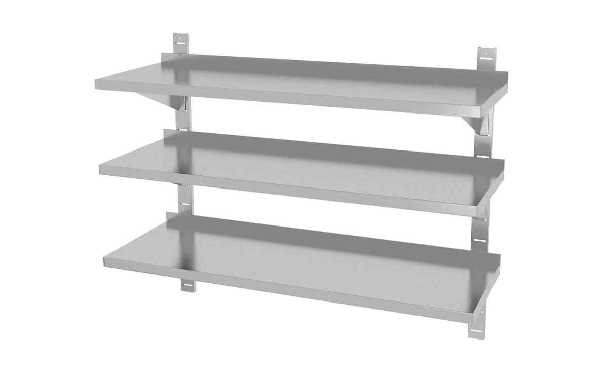 Null Edelstahl Gastro-Wandboard Verstellbar (3 Ablagefächer) | AISI 430 Qualität | HxBxT 87,5x80x40 7 Null Edelstahl Gastro-Wandboard Verstellbar (3 Ablagefächer) | AISI 430 Qualität | HxBxT 87,5x80x40 – Bild 5