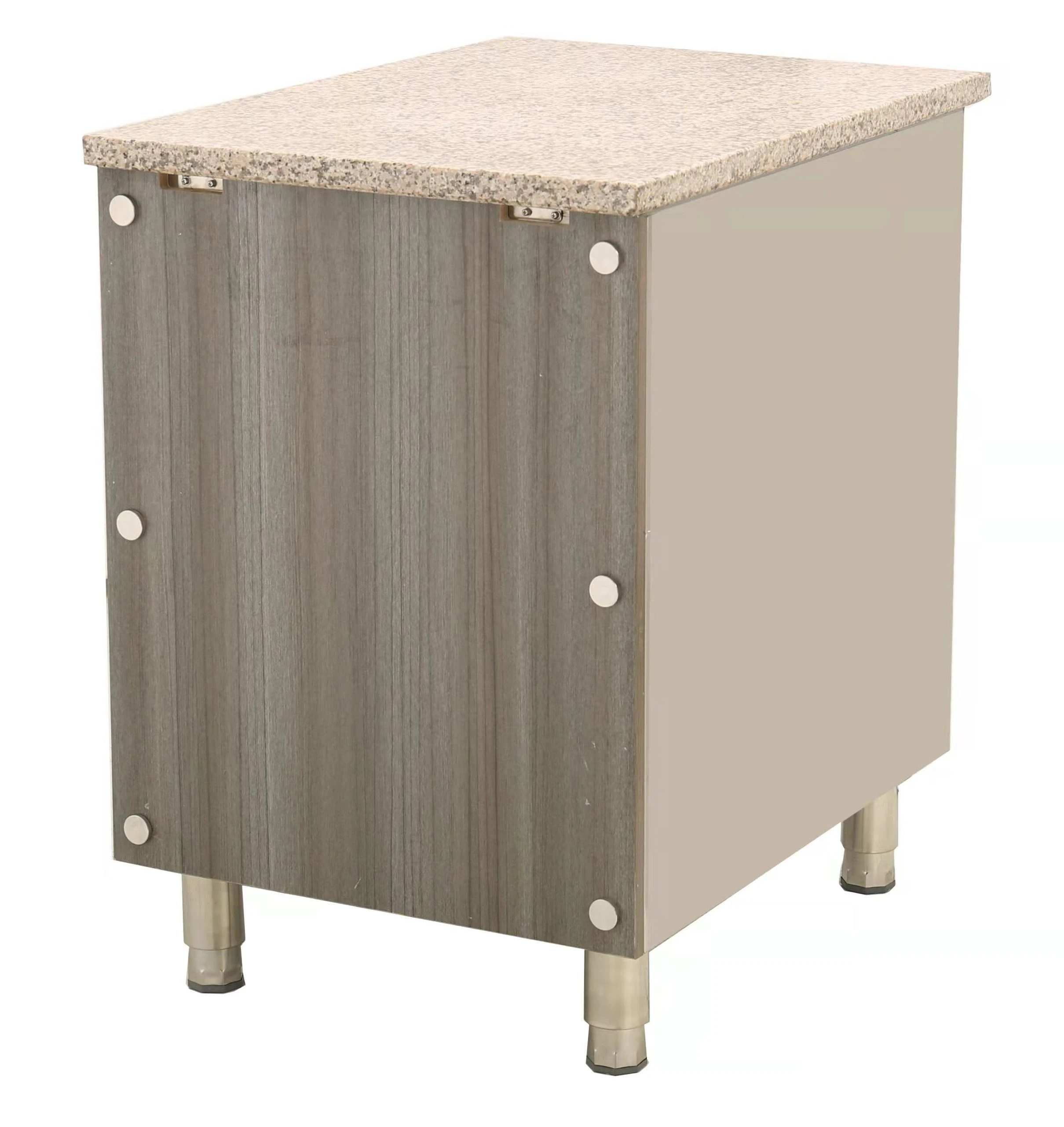 Skyrainbow Kassentisch Aus Edelstahl Mit Granit Und Holzverkleidung, 60 X 82 5 Skyrainbow Kassentisch Aus Edelstahl Mit Granit Und Holzverkleidung, 60 X 82 – Bild 3