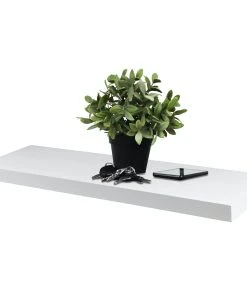 Null Schweberegal 80x23,5x3,8cm MDF - Weiss