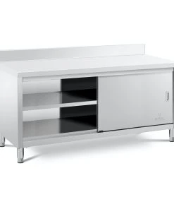 Royal-catering Royal Catering Arbeitsschrank Edelstahl - Aufkantung - 180 X 70 Cm - 600 Kg Tragkraft