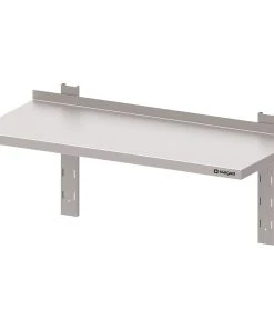 Stalgast Edelstahl Wandbord Mit Konsolen Und Wandschienen 1200x300x400 Mm, Höhenverstellbar, Verschweißt