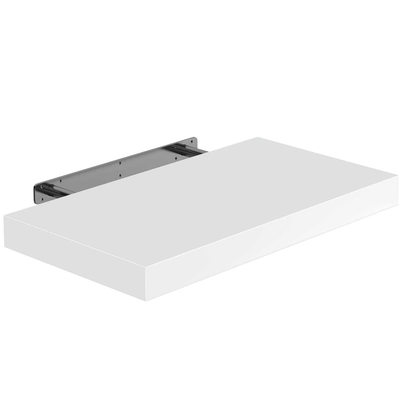 Null Schweberegal 80x23,5x3,8cm MDF - Weiss 4 Null Schweberegal 80x23,5x3,8cm MDF - Weiss – Bild 2