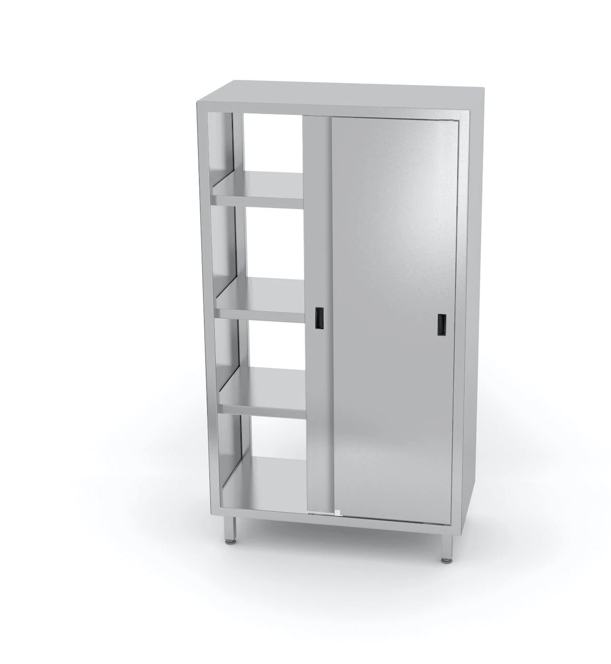 Null Edelstahl Gastro-Vorratsschrank Offen Mit Schiebetüren | AISI 430 Qualität | HxBxT 200x120x60 9 Null Edelstahl Gastro-Vorratsschrank Offen Mit Schiebetüren | AISI 430 Qualität | HxBxT 200x120x60 – Bild 7