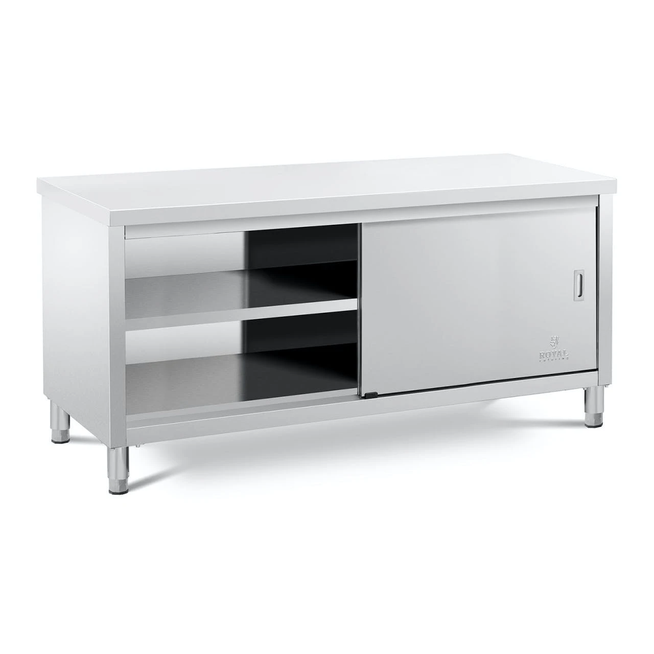 Royal-catering Royal Catering Arbeitsschrank Edelstahl - 180 X 60 Cm - 600 Kg Tragkraft 4 Royal-catering Royal Catering Arbeitsschrank Edelstahl - 180 X 60 Cm - 600 Kg Tragkraft – Bild 2