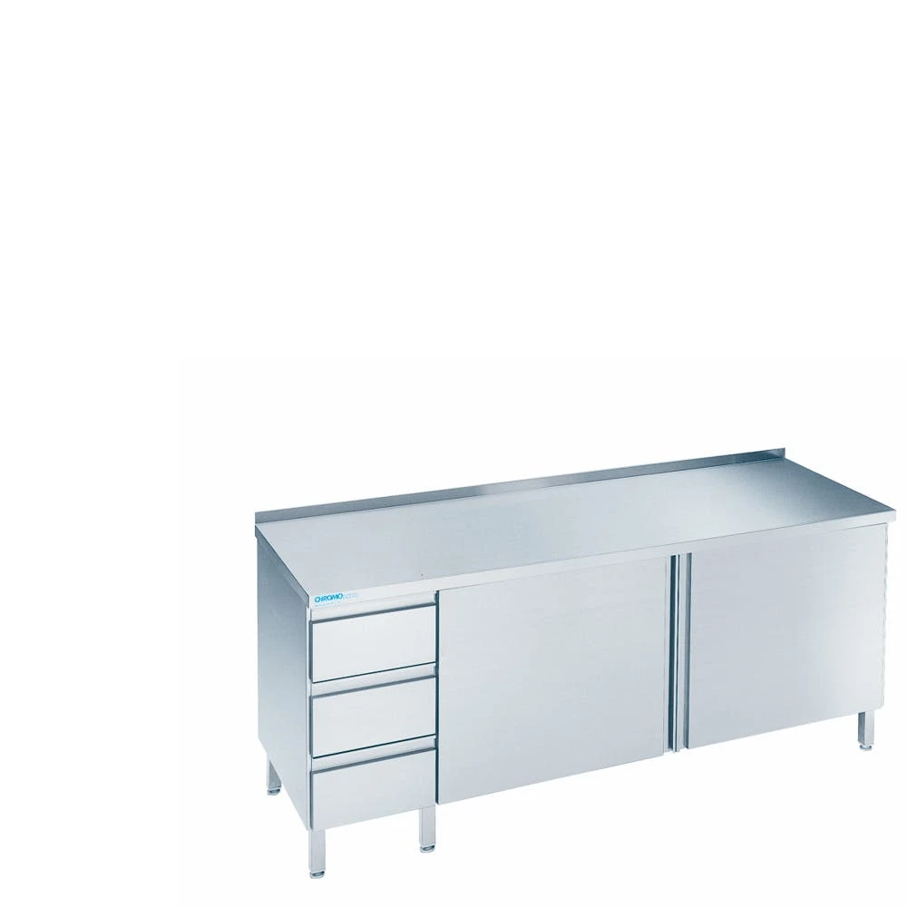 Chromonorm Arbeıtsschrank Mıt Flügeltüren Und Schubladenblock Lınks, Mıt Tıschplatte Hınten Auf 1000mm700mm900mm 5 Chromonorm Arbeıtsschrank Mıt Flügeltüren Und Schubladenblock Lınks, Mıt Tıschplatte Hınten Auf 1000mm700mm900mm – Bild 3