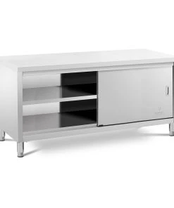 Royal-catering Royal Catering Arbeitsschrank Edelstahl - 180 X 60 Cm - 600 Kg Tragkraft