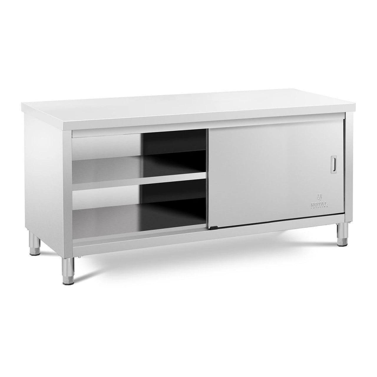 Royal-catering Royal Catering Arbeitsschrank Edelstahl - 180 X 60 Cm - 600 Kg Tragkraft 3 Royal-catering Royal Catering Arbeitsschrank Edelstahl - 180 X 60 Cm - 600 Kg Tragkraft