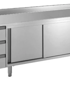 GGG Arbeitsschrank Mit Schiebetüren Und Schubladenblock Links+rechts, Mit Aufkantung -Stalgast-Verkauf d89b5036 eb30 4b6a 8bf1 76200b7ba597