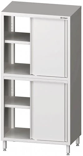 Stalgast Hochschrank Mit Schiebetüren, Mit Zwei Schrankräumen, Verschweißt : 1000x600x2000 Mm 4 Stalgast Hochschrank Mit Schiebetüren, Mit Zwei Schrankräumen, Verschweißt : 1000x600x2000 Mm – Bild 2