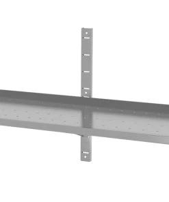 Null Edelstahl Gastro-Wandboard Verstellbar & Perforiert | AISI 430 Qualität | HxBxT 60x190x30