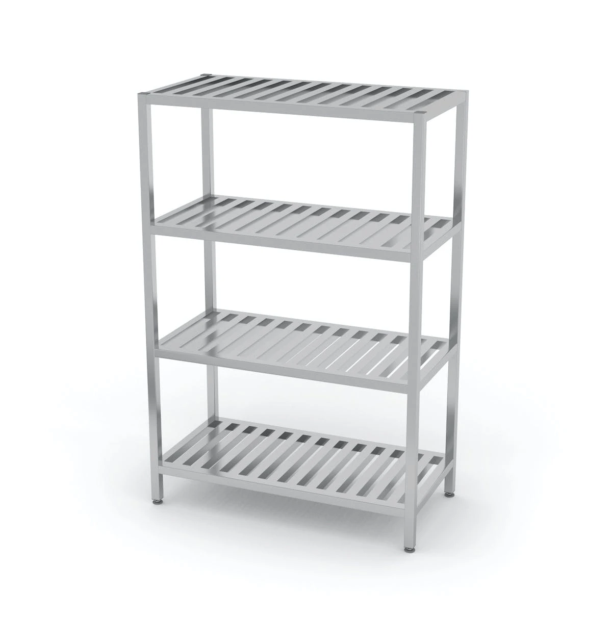 Null Edelstahl Gastro-Lagerregal Mit 4 Grätingfächern | AISI 430 Qualität | HxBxT 180x90x40 8 Null Edelstahl Gastro-Lagerregal Mit 4 Grätingfächern | AISI 430 Qualität | HxBxT 180x90x40 – Bild 6