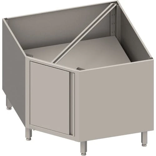 Stalgast Eckunterschrank Boxversion Mit Flügeltür, Verschweißt : 640x640x810 Mm 3 Stalgast Eckunterschrank Boxversion Mit Flügeltür, Verschweißt : 640x640x810 Mm