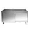 GastroHero Edelstahl Arbeitsschrank ECO 14x6 Mit Aufkantung